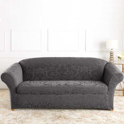 Stretch Jacquard Damask Sofa Slipcover Sure Fit Target