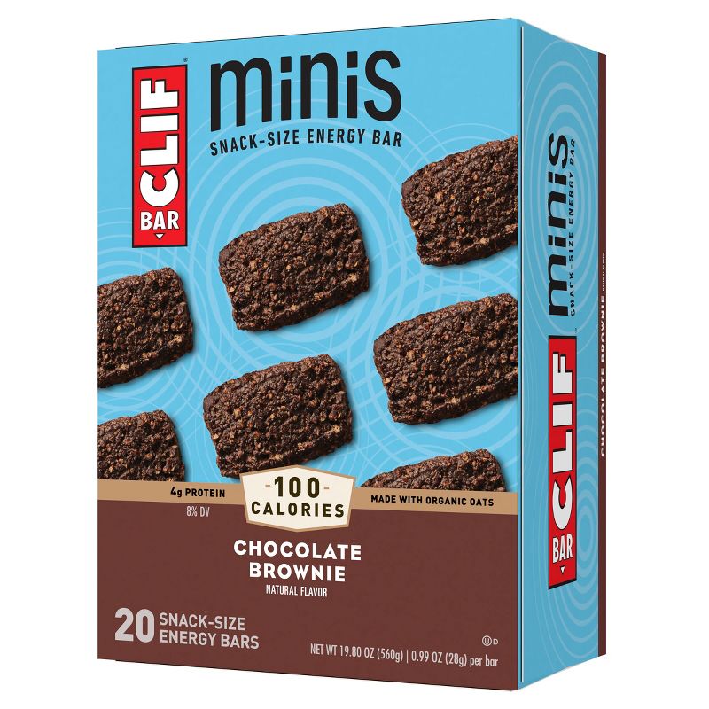 CLIF Bar Chocolate Brownie Energy Bar Minis - 19.8oz/20ct, 1 of 11