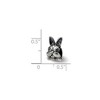 Black Bow Jewelry Sterling Silver Easter Bunny Bead Charm - 2 of 3