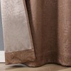Set of 2 Leeds Floral Leaves Embossed Light Filtering Grommet Top Window Curtain Panels - Kate Aurora - 4 of 4