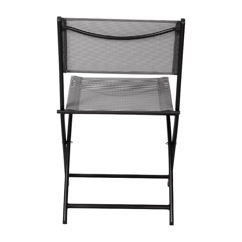 Flash Furniture Brazos Set of 2 Commercial Grade Indoor/Outdoor Folding Chairs with Flex Comfort Material Backs and Seats and Metal Frames, 4 of 16