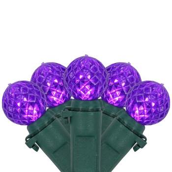 Northlight LED G12 Berry Christmas Lights - 16' Green Wire - Purple - 50 ct