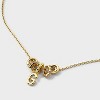 14K Gold Dipped Cubic Zirconia Rondelle Initial Necklace - A New Day™ Gold - 4 of 4