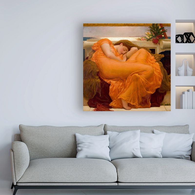 Trademark Fine Art -Frederic Leighto 'Flaming June In Dress' Canvas Art, 3 of 4