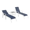 3 Pack Patio Lounge Chair, Outdoor Chaise Lounge with 5 Adjustable Backrest - 3 of 4