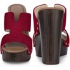 Perphy Women's Platform Slip-on Block High Heels Slides Mule Sandals - 2 of 4