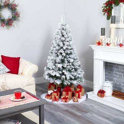 5' Flocked Fir Artificial Christmas Tree with Stand