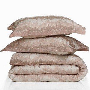 Farm to Home Harmony Organic Duvet Set – 100% Organic Cotton, 300 TC Printed Sateen, Soft Breathable Lightweight, Elegant Bedding - 1 of 3