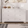 PAGED 6 Drawers Elegant Design Wooden Dresser Retro Style Chest of Drawers with Metal Handle for Living Room - 2 of 4