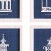 Plum & Post Traditional Pagoda Study Art Prints, Set of 4 - Blue - 3 of 4