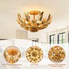 Parrot Uncle 18" 4-Light Gold Butterfly Semi-Flush Mount Ceiling Light - 3 of 4