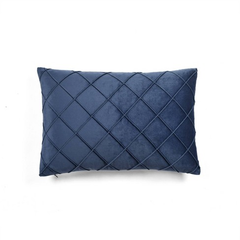 Blue Euro Sham Covers, Navy Lumbar Pillows, Reversible Bed Pillows