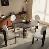 43" Mid-Century Modern Round Pedestal Dining Table with Solid Wood Top, Small Kitchen Table for Living Room or Dining Room-The Pop Home - 3 of 4
