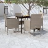 vidaXL Patio Dining Set Outdoor Dining Set Table and Chair Set for Garden - 5 Piece with Cushions Beige and Black, 31.5" Table Length - 2 of 4