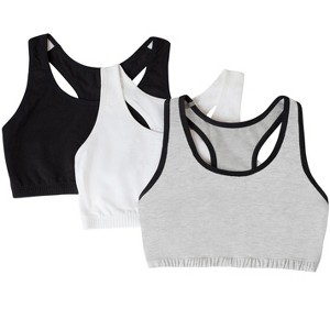 Fruit of the Loom Women's Tank Style Sports Bra 3-Pack - 1 of 4