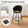 Bekrvio 30" Bar Height Stools - Swivel Velvet Barstools with Back, Modern Upholstered High Chairs for Kitchen Counter, Home Pub - 4 of 4