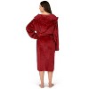 PAVILIA Women Robe with Hood, Fleece Plush Soft Long Hooded Robe, Fluffy Fuzzy Cozy Warm Bathrobe Shower Spa House - 2 of 4