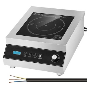 VEVOR Portable Induction Cooktop,5000W Commercial Induction Burner with 16 Temperature Settings, Stainless Steel Countertop Induction Hot Plate,Gray - 1 of 4