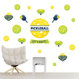 Big Dot of Happiness Let’s Rally - Pickleball - Peel and Stick Sports Decor Vinyl Wall Art Stickers - Wall Decals - Set of 20 - 1 of 4
