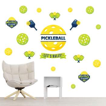 Big Dot of Happiness Let’s Rally - Pickleball - Peel and Stick Sports Decor Vinyl Wall Art Stickers - Wall Decals - Set of 20