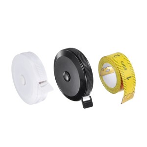 Unique Bargains Retractable Fiber ABS Plastic Body Cloth Sewing Soft Tape Measure 3 Pcs - 1 of 4