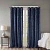 Sapphtopaz Grommet Top Curtains Knitted Jacquard Damask Window Curtain Panel, Total Blackout, More Privacy for Bedroom, Living Room, Machine Washable - 4 of 4