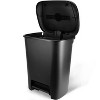 LunaLulinlk 20.4 Gallon Step-On Trash Can, Plastic Extra Large Kitchen Trash Can, Black - 3 of 4