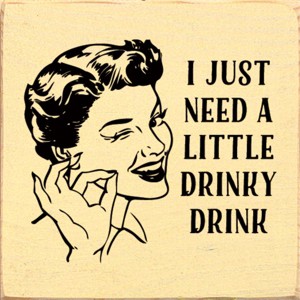 Slickblue Rustic Bar Decor Sign 7x7 – Solid Wood Plaque with Funny Quote, Shelf or Wall Display, 10 Color Options - 1 of 3