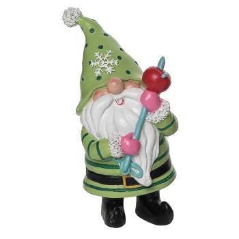 Transpac Resin 6 in. Multicolored Christmas Bright Gnome Figurine