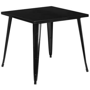 Flash Furniture Commercial Grade 31.75" Square Metal Indoor-Outdoor Table