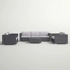 Outdoor Wicker Patio Conversation Set with Cushions, Modular Sectional Sofa and Coffee Table for Deck, Porch, or Backyard–The Pop Home - 2 of 4