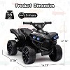 Jojoka 6V Kids ATV Quad Ride On Toy, Electric 4-Wheeler w/1.8MPH Speed, Music, LED Headlight, Foot Pedal, Gift for Toddlers - 2 of 4