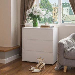 Famapy 3 - Drawer Cabinet Dresser Chest,Large Nightstand: Sleek Design, Ample Storage–Ideal for Home - 1 of 4