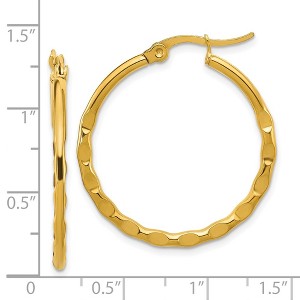 Chisel Stainless Steel Polished Yellow IP-plated Wavy Hoop Earrings - 1 of 4