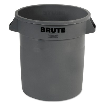 Rubbermaid Commercial Round Brute Container Plastic 10 gal Gray 2610GRA