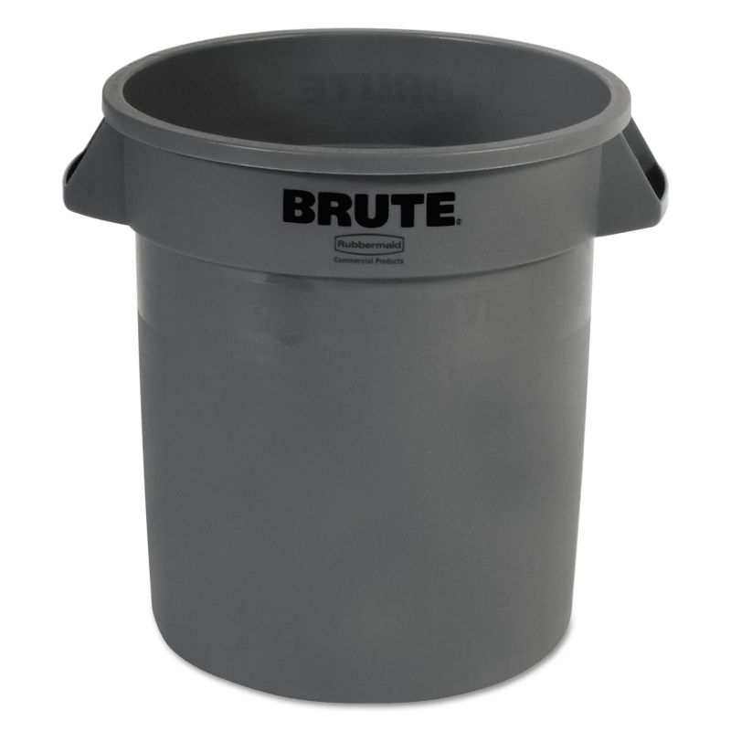 Rubbermaid Commercial Round Brute Container Plastic 10 gal Gray 2610GRA, 1 of 3