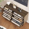 1-Box Assembly Rattan 6-Drawer Dresser with Power Outlets & USB Ports,  Wood Storage Cabinet for Bedroom - 3 of 4