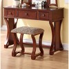 CAVINAS Vanity Desk with Mirror Dressing Table with Foldable Mirror, 3 Drawers, Makeup Desk with Cushioned Stool for Apartment - 4 of 4