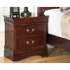 Signature Design by Ashley Alisdair Nightstand Brown/Beige: Traditional Style with Metal Glides, Storage Drawer - 2 of 4