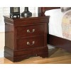 Signature Design by Ashley Alisdair Nightstand Brown/Beige: Traditional Style with Metal Glides, Storage Drawer - image 2 of 4