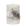 LED Pillar Candle Birch Style Wax 5" – (Set of 2) by Melrose - 2 of 3
