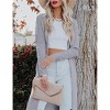 BLUEMING Women's Extra Long Front Open Knit Robe Sweater Cardigan with Side Slit Cover Up Plush Lounge Cardigan - 3 of 4