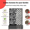 Privacy Screen with Planter Box and Wheels, 72" H x 47" W Outdoor Privacy Screens and 3-Panels, for for Climbing Plants, Vegetable, Vines - 4 of 4