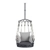 Sapphtopaz Patio Porch Swing Chair Outdoor Hanging Swing Seat Leisure Patio Swing Hanging Seat with Cushions for Patio, Indoor, Garden, Balcony - 3 of 4