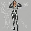 Joyfy  Halloween Skeleton Costume for Women Glow in the Dark Bodysuit for Adult Halloween Costume Cosplay Party - 3 of 4