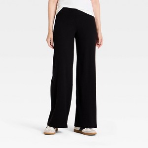 Pantalón de tiro medio con costillas y pierna recta de vestir para mujer - Universal Thread™