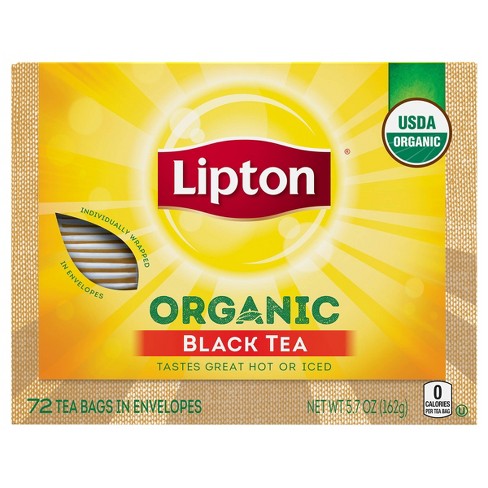 Lipton Black Organic Tea Bags 72ct Target