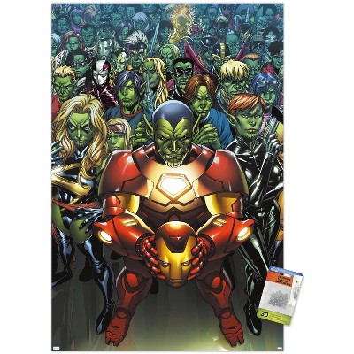 New Avengers #44 Secret Invasion Print Ad Comic Poster Art PROMO Original  Skrull