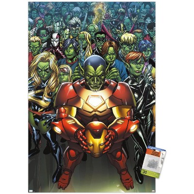 Trends International Marvel Secret Invasion - Skrulls They Are Here  Unframed Wall Poster Print Clear Push Pins Bundle 22.375 X 34 : Target