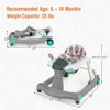 Infans 2-in-1 Baby Walker Foldable Activity Push Walker w/ Adjustable Height Gray - 2 of 4